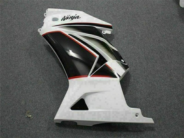 Blanc Noir Ninja Carénages Moto Kawasaki EX250 2008-2012 Blanc Noir Ninja Carénages Moto Kawasaki EX250 2008-2012