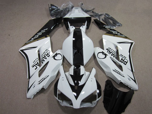 Blanc Noir PRAMAC Carénage Moto Honda CBR 1000 RR 2004-2005 Blanc Noir PRAMAC Carénage Moto Honda CBR 1000 RR 2004-2005