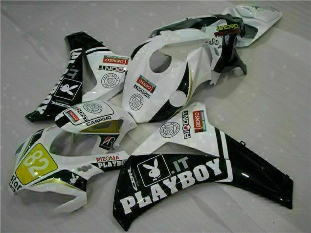 Blanc Noir Playboy Carénage Moto Honda CBR 1000 RR 2008-2011 Blanc Noir Playboy Carénage Moto Honda CBR 1000 RR 2008-2011