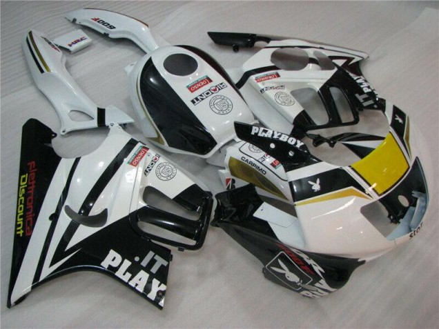 Blanc Noir Playboy Carénage Moto Honda CBR 600 F3 1995-1998 Blanc Noir Playboy Carénage Moto Honda CBR 600 F3 1995-1998