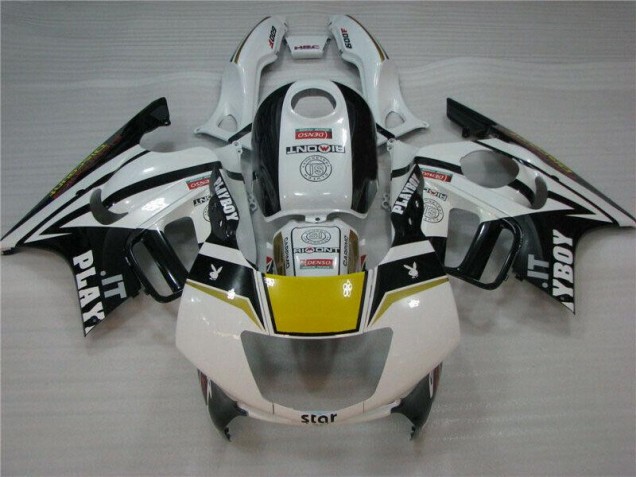 Blanc Noir Playboy Carénage Moto Honda CBR 600 F3 1995-1998 Blanc Noir Playboy Carénage Moto Honda CBR 600 F3 1995-1998
