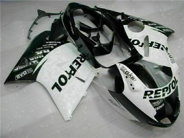 Blanc Noir Repsol Carénage Moto Honda CBR 1100 XX 1996-2007 Blanc Noir Repsol Carénage Moto Honda CBR 1100 XX 1996-2007