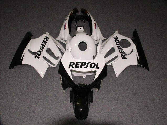 Blanc Noir Repsol Carénage Moto Honda CBR 600 F3 1995-1998 Blanc Noir Repsol Carénage Moto Honda CBR 600 F3 1995-1998