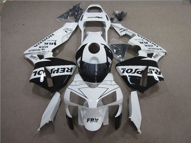 Blanc Noir Repsol Carénage Moto Honda CBR 600 RR 2005-2006 Blanc Noir Repsol Carénage Moto Honda CBR 600 RR 2005-2006