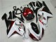 Blanc Noir Rouge Carénage Moto Kawasaki ZX6R 2007-2008 Blanc Noir Rouge Carénage Moto Kawasaki ZX6R 2007-2008