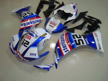 Blanc Noir Sterilgarda Carénage Moto Yamaha R1 2012-2014