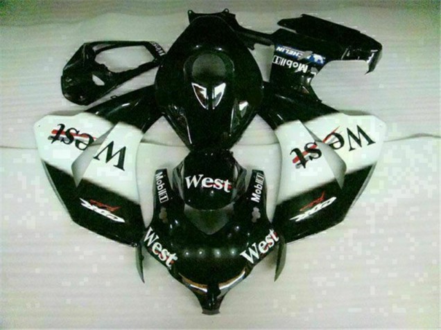 Blanc Noir West Carénage Moto Honda CBR 1000 RR 2008-2011 Blanc Noir West Carénage Moto Honda CBR 1000 RR 2008-2011