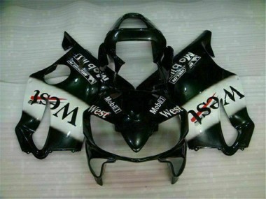 Blanc Noir West Carénage Moto Honda CBR 600 F4i 2001-2003