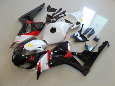 Blanc Noir avec No Décalque Carénage Moto Honda CBR 1000 RR 2006-2007