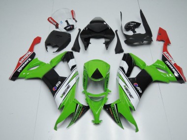 Blanc Noir et Vert Carénage Moto Kawasaki ZX10R 2008-2010