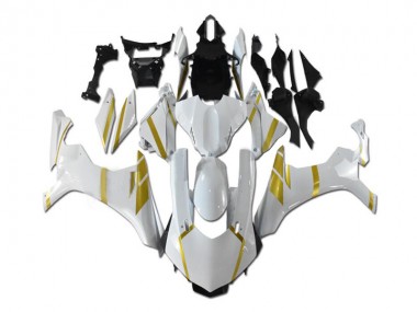 Blanc Or Carénage Moto Yamaha R1 2015-2019