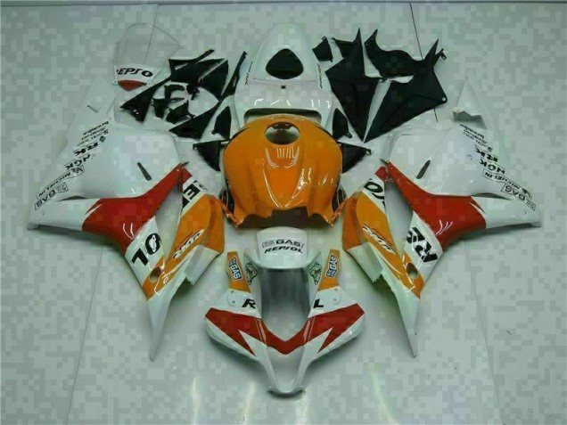 Blanc Orange Repsol Carénage Moto Honda CBR 600 RR 2009-2012 Blanc Orange Repsol Carénage Moto Honda CBR 600 RR 2009-2012