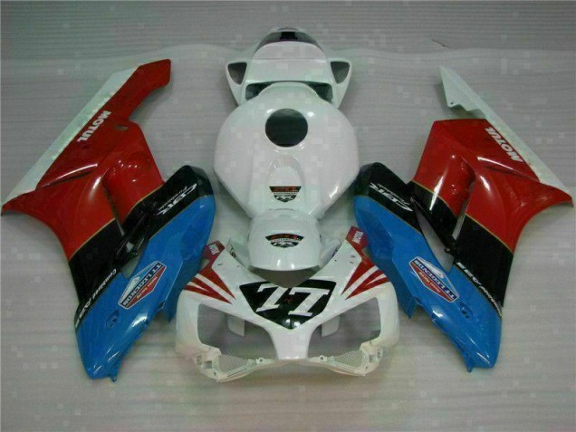 Blanc Rouge 77 Carénage Moto Honda CBR 1000 RR 2004-2005 Blanc Rouge 77 Carénage Moto Honda CBR 1000 RR 2004-2005