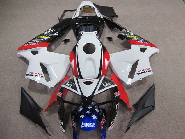 Blanc Rouge Bleu Lee Carénage Moto Honda CBR 600 RR 2005-2006 Blanc Rouge Bleu Lee Carénage Moto Honda CBR 600 RR 2005-2006