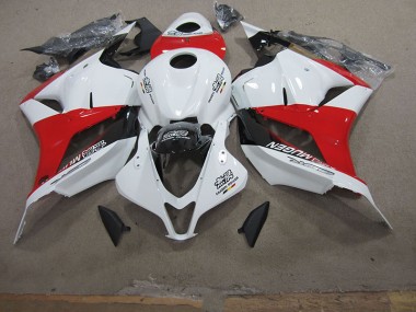 Blanc Rouge Carénage Moto Honda CBR 600 RR 2009-2012