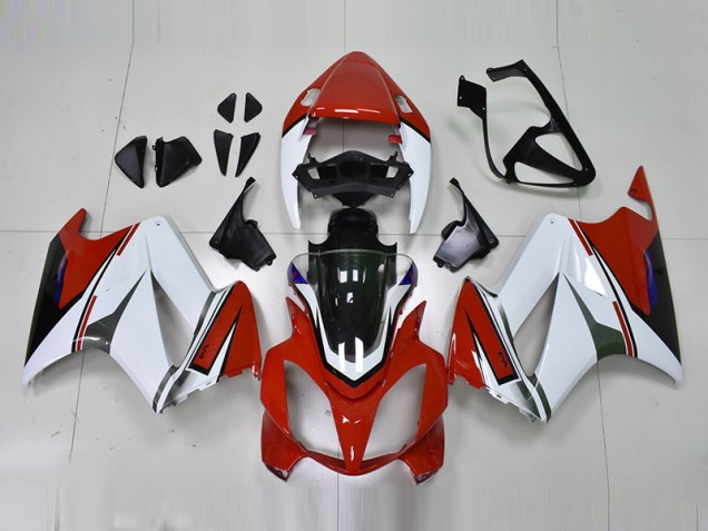 Blanc Rouge Carénage Moto Honda VFR 800 2002-2013 Blanc Rouge Carénage Moto Honda VFR 800 2002-2013