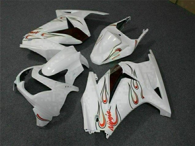 Blanc Rouge Carénage Moto Kawasaki EX250 2008-2012