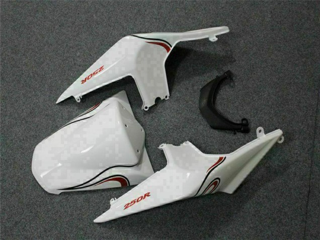 Blanc Rouge Carénage Moto Kawasaki EX250 2008-2012