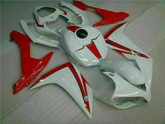 Blanc Rouge Carénage Moto Yamaha R1 2007-2008 Blanc Rouge Carénage Moto Yamaha R1 2007-2008