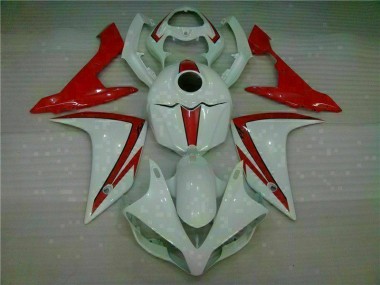 Blanc Rouge Carénage Moto Yamaha R1 2007-2008