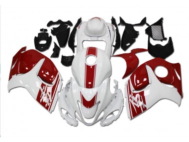 Blanc Rouge Carénages Moto Suzuki GSXR 1300 Hayabusa 2008-2019