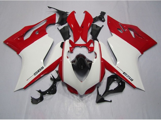 Blanc Rouge Carrosserie Moto Ducati 1199 2011-2014 Blanc Rouge Carrosserie Moto Ducati 1199 2011-2014