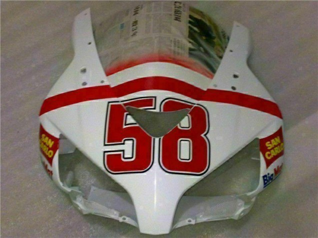 Blanc Rouge Carrosserie Moto Honda CBR 1000 RR 2004-2005 Blanc Rouge Carrosserie Moto Honda CBR 1000 RR 2004-2005