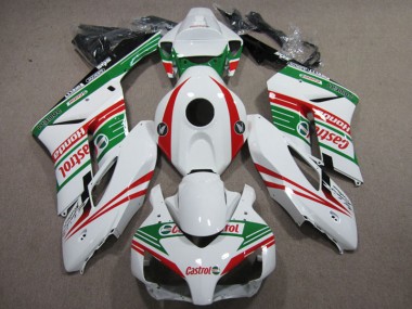 Blanc Rouge Castrol Carénage Moto Honda CBR 1000 RR 2004-2005