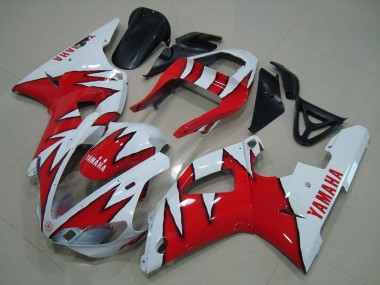 Blanc Rouge Flamme Carénage Moto Yamaha R1 2000-2001