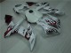 Blanc Rouge Flamme Carénage Moto Yamaha R1 2004-2006 Blanc Rouge Flamme Carénage Moto Yamaha R1 2004-2006