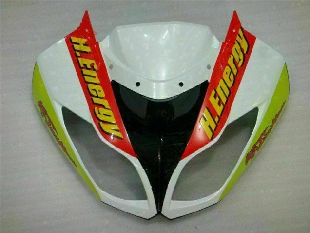 Blanc Rouge H. Énergie Carénage Moto Kawasaki ZX6R 2009-2012 Blanc Rouge H. Énergie Carénage Moto Kawasaki ZX6R 2009-2012