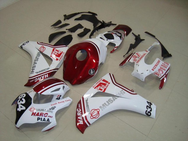 Blanc Rouge HARC Pro PIAA 634 Carénage Moto Honda CBR 1000 RR 2008-2011 Blanc Rouge HARC Pro PIAA 634 Carénage Moto Honda CBR 1000 RR 2008-2011