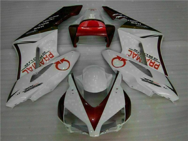 Blanc Rouge Kit Carénages Motos Honda CBR 1000 RR 2004-2005 Blanc Rouge Kit Carénages Motos Honda CBR 1000 RR 2004-2005