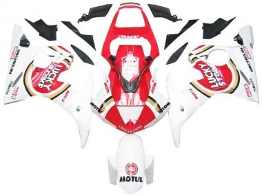 Blanc Rouge Lucky Strike Carénage Moto Yamaha R6 2003-2005