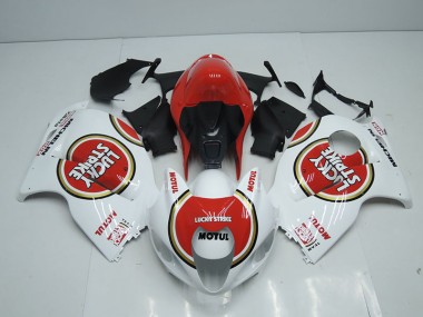 Blanc Rouge Lucky Strike Motul Carénage Moto Suzuki GSXR 1300 Hayabusa 1996-2007