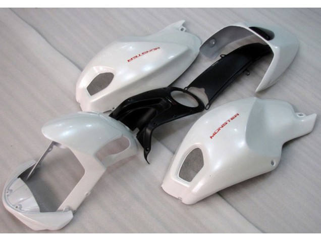 Blanc Rouge Monster Carénage Moto Ducati Monster 696 2008-2012 Blanc Rouge Monster Carénage Moto Ducati Monster 696 2008-2012