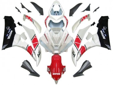 Blanc Rouge Noir Carénage Moto Yamaha R6 2006-2007