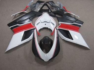 Blanc Rouge Noir Marvic Carénage Moto Ducati 848 2007-2014