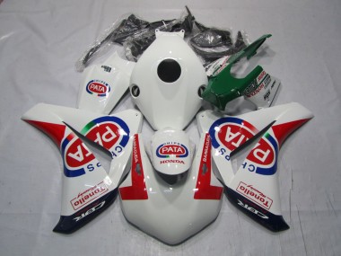 Blanc Rouge PATA Carénage Moto Honda CBR 1000 RR 2008-2011