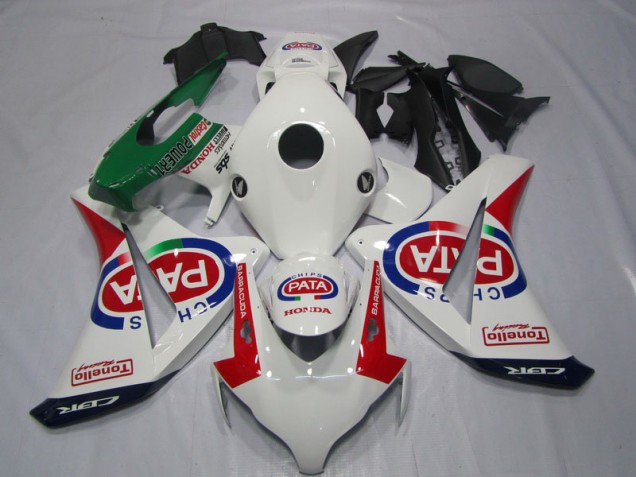 Blanc Rouge PATA Carénages Moto Honda CBR 1000 RR 2008-2011 Blanc Rouge PATA Carénages Moto Honda CBR 1000 RR 2008-2011