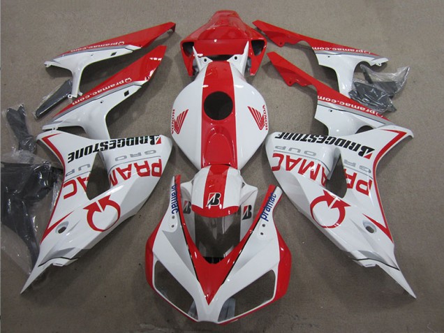 Blanc Rouge PRAMAC Carénage Moto Honda CBR 1000 RR 2006-2007 Blanc Rouge PRAMAC Carénage Moto Honda CBR 1000 RR 2006-2007