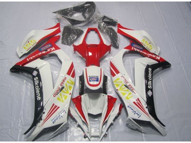 Blanc Rouge Silkolene Carénage Moto Kawasaki ZX10R 2011-2015