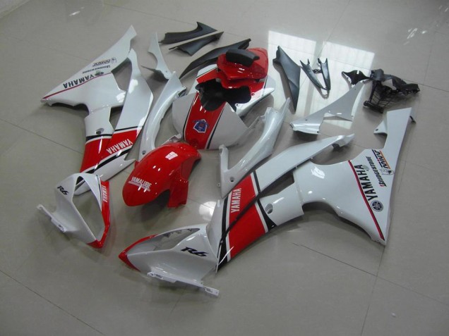 Blanc Rouge Style OEM Carénage Moto Yamaha R6 2008-2016 Blanc Rouge Style OEM Carénage Moto Yamaha R6 2008-2016