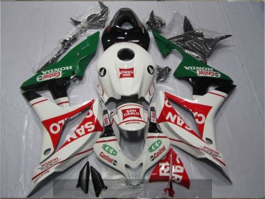 Blanc Rouge Vert San Carlo Castrol Carénage Moto Honda CBR 600 RR 2007-2008
