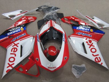 Blanc Rouge Xerox Carénage Moto Ducati 1098 2007-2014