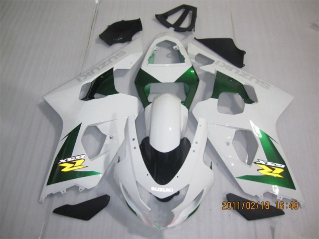 Blanc Vert Carénage Moto Suzuki GSXR 600 K4 2004-2005 Blanc Vert Carénage Moto Suzuki GSXR 600 K4 2004-2005