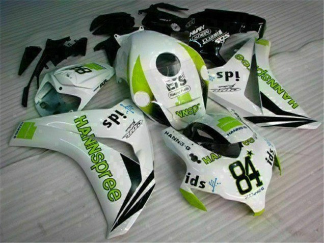 Blanc Vert Hannspree 84 Carénage Moto Honda CBR 1000 RR 2008-2011 Blanc Vert Hannspree 84 Carénage Moto Honda CBR 1000 RR 2008-2011