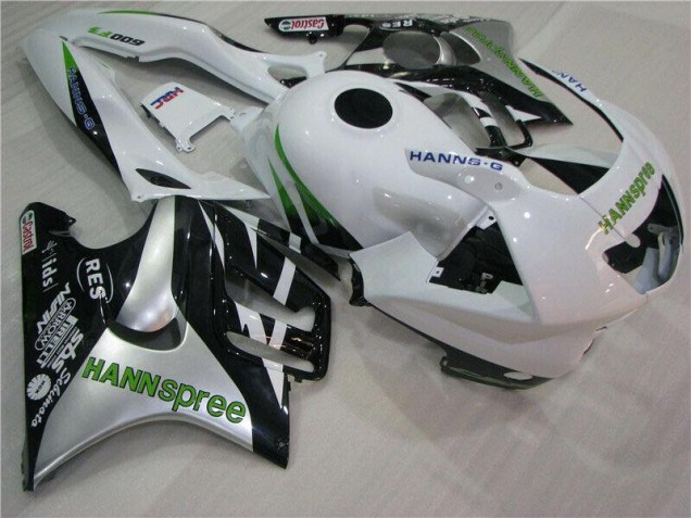 Blanc Vert Hannspree Carénage Moto Honda CBR 600 F3 1995-1998 Blanc Vert Hannspree Carénage Moto Honda CBR 600 F3 1995-1998