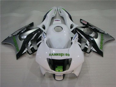 Blanc Vert Hannspree Carénage Moto Honda CBR 600 F3 1995-1998