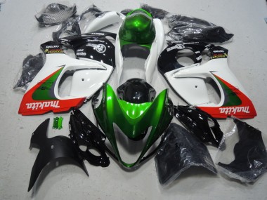 Blanc Vert Makita Carénage Moto Suzuki GSXR 1300 Hayabusa 2008-2019